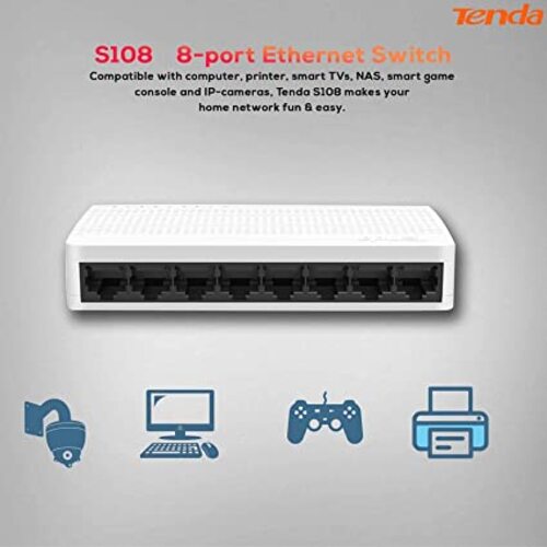 Second image of Tenda S108 8-Port | 10/100Mbps Switch