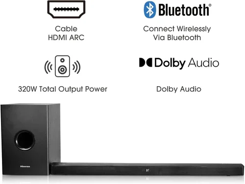 Hisense HS219 Wireless Soundbar 320W 2.1 Channel (HS219)
