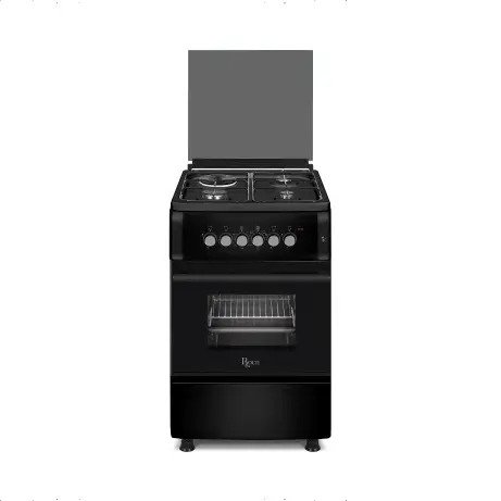 Second image of MIKA MST58U31E3BLEM Standing Cooker: 58cm x 58cm, 3 Gas Burners + 1 Electric Rapid Hot Plate