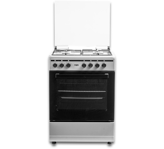 Von Cooker 3 Gas + 1 Electric - VCF653151FSY Thick Enamel Inox Grey by Von