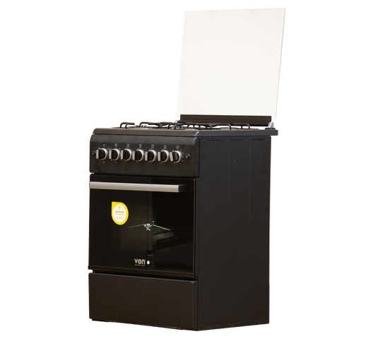 VON Cooker 4 Gas + Electric oven - VAC6FE40UK Graphite black