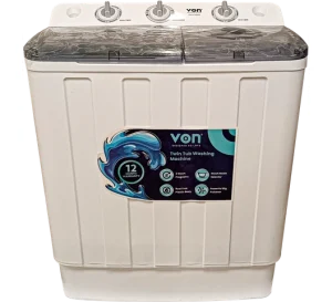 Von VALS-75BWY Twin Tub Washing Machine, white - 7.5KG by Von
